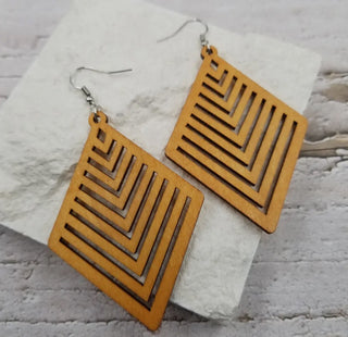 Geometry Wood Earrings | Jewelry |