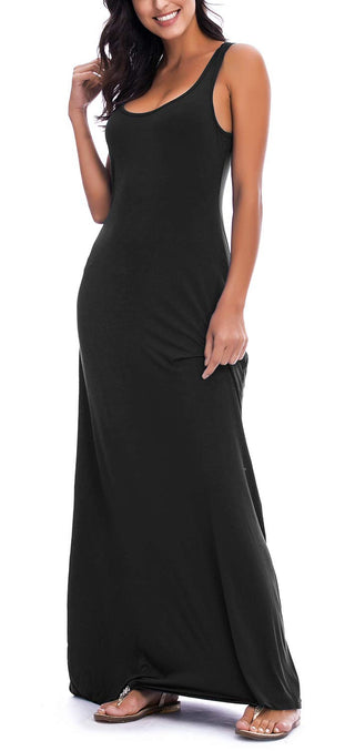 Tank Top Maxi Long Dress Casual Sleeveless Summer Beach Dress