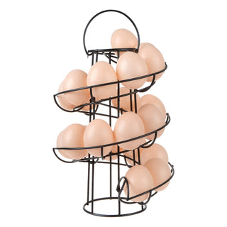 Egg Spiraling Dispenser Rack - Freestanding Wire Chicken Egg Storage