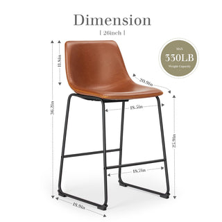 26 Inch Counter Height Bar Stools Set of 4
