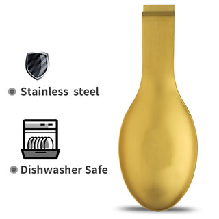 Gold Spoon Rest for Kitchen Counter, Stove Top