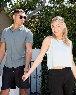 Real Essentials 5 Pack: Women's Dry Fit Crop Summer Tank Top