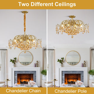 Gold Crystal Chandelier French Crystal Chandelier
