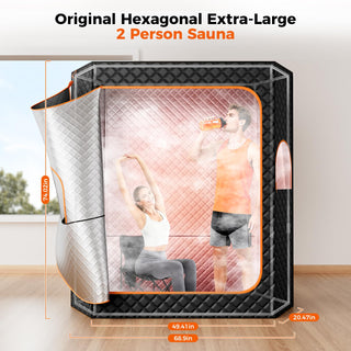 Portable Sauna Box, 2 Person Portable Steam Sauna for Home,