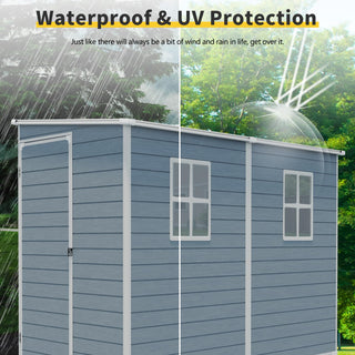 8x4ft Outdoor Storage Shed with Floor Included