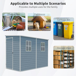 8x4ft Outdoor Storage Shed with Floor Included