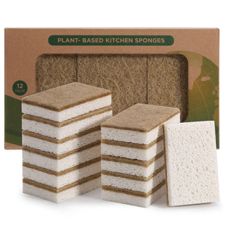 Natural Sponges for Dishes 12 Pack