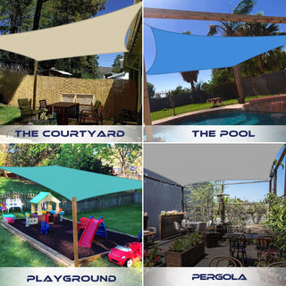 18' x 18' Sun Shade Sail Rectangle Outdoor Canopy Cover