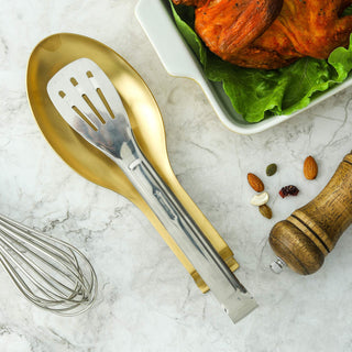 Gold Spoon Rest for Kitchen Counter, Stove Top