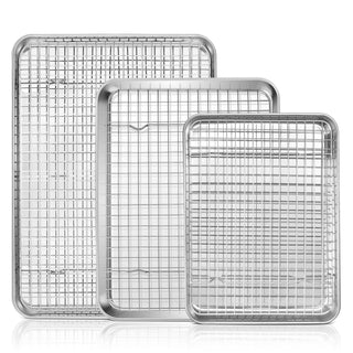 Baking Sheet with Wire Rack Stainless Steel 6 pack