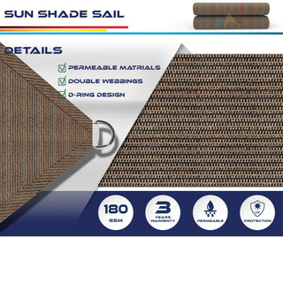 18' x 18' Sun Shade Sail Rectangle Outdoor Canopy Cover