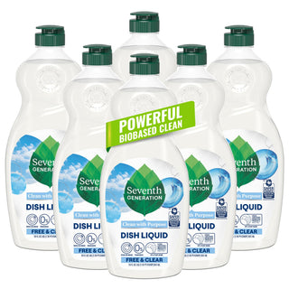 Seventh Generation Dish Liquid Soap Free & Clear liquid soap Pack of 6