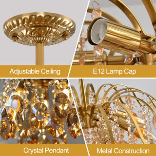 Gold Crystal Chandelier French Crystal Chandelier