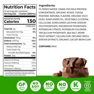 Orgain Clean Protein Shake, Grass Fed Dairy, 11 Fl Oz (Pack of 12)