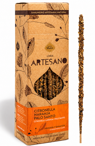 Línea Artesanal de Incienso de 30 unidades | A granel | Citronela | Naranja | Palo Santo | Hecho a mano