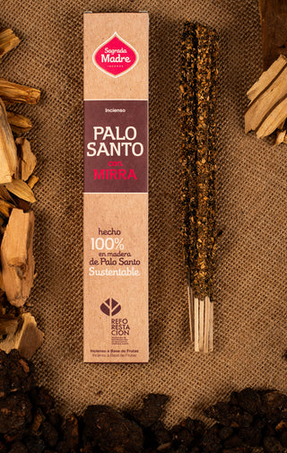 Incienso Palo Santo Sagrada Madre Hecho a Mano | Aroma a madera | Larga duración | Jazmín | champa | Romero