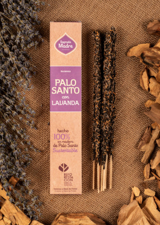 Encens Palo Santo Sagrada Madre fait à la main | Parfum de bois | Longue durée | Jasmin | Champa | Romarin