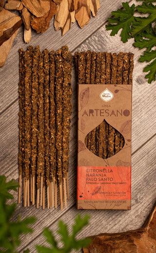 30pk Incense sticks Artisanal Line | Citronella, Orange Peel, Palo Santo