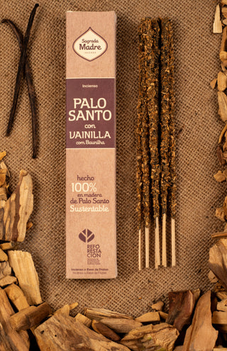 Encens Palo Santo Sagrada Madre fait à la main | Parfum de bois | Longue durée | Jasmin | Champa | Romarin