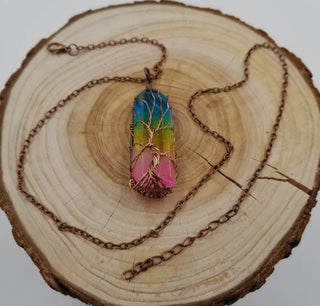 Rainbow Crystal Necklace | Boho Chic | Handmade | Crystals