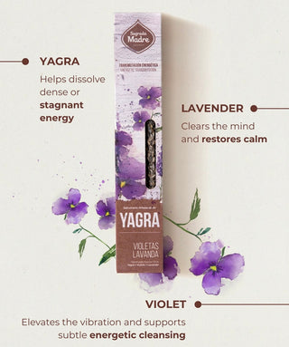 Mélanges d’encens floraux Yagra | Fait à la main | Encens | Violette | Lavande| Orchidée | Vanille | Roses | Camomille